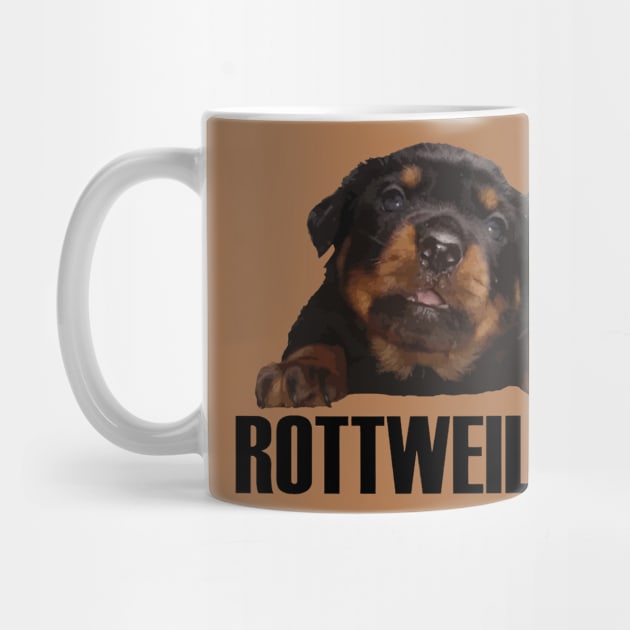 Rottweiler Lover Cute Baby Rottie Cut Out by taiche